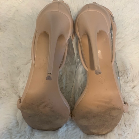 𝅺PRETTY litter things cream nude lace up sandals. - Picture 3 of 6